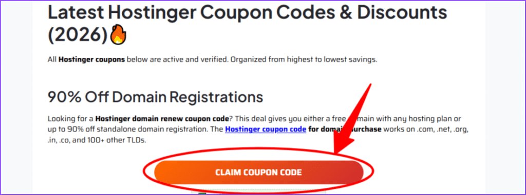 The selected Hostinger offer discount will be applied automatically once you choose the respective deals listed above on this page.